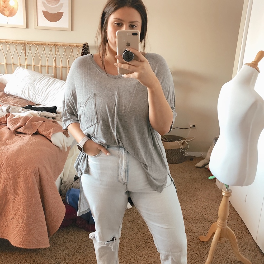Grey slouchy tee